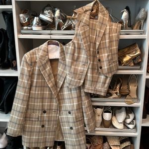 ASOS Plaid 3 Piece Pant Suit Set